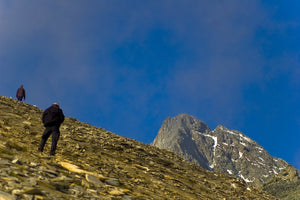 Climbing to Top of Mountain